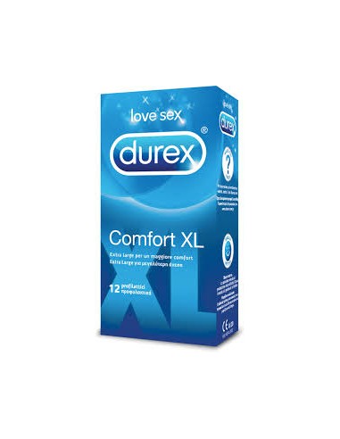 Durex Comfort XL - Profilattici Extra Large Confezione da 12 preservativi