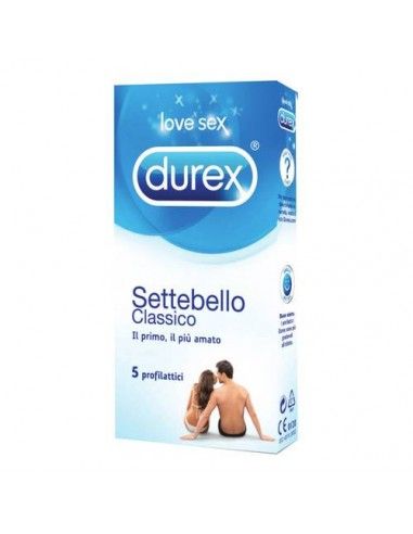 Profilattici Durex Settebello Classico Confezione da 5 preservativi