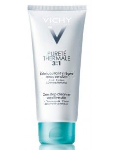 Vichy Pureté Thermale - Struccante integrale 3 in 1 Pelle e Occhi Sensibili Tubo da 300 ml