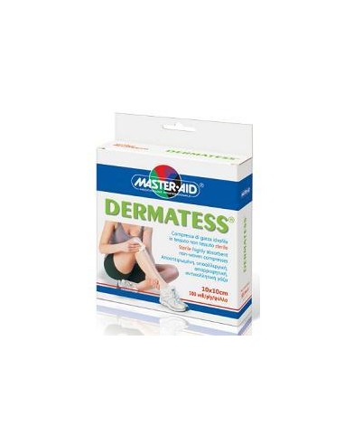 Master Aid Dermatess – Compressa di garza sterile in tessuto non tessuto 12 pezzi 36x40 cm