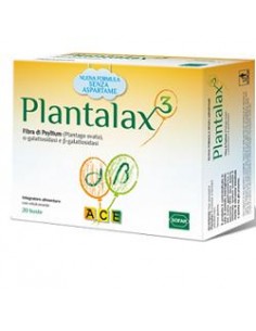 Plantalax 3 - Integratore di fibra di Psillyum, alfa- e beta-galattosidasi 20 Buste Formula Senza Aspartame gusto ACE