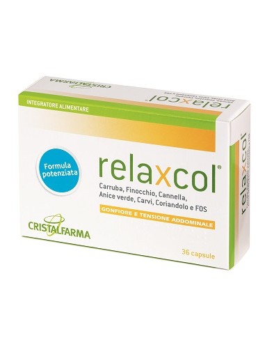 Relaxcol - Integratore Gonfiore e Tensione Addominale Astuccio da 36 capsule da 616 mg