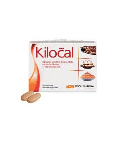 Kilocal Compresse - Integratore Alimentare Astuccio da 20 compresse deglutibili da 840 mg